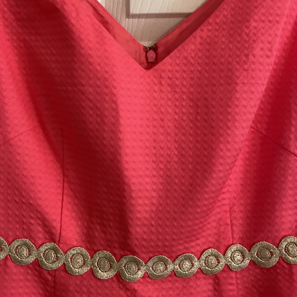 Lilly Pulitzer Kiki Dress In Pink Salmon - Size 2 -EUC - Picture 6 of 8